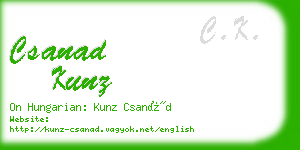 csanad kunz business card
